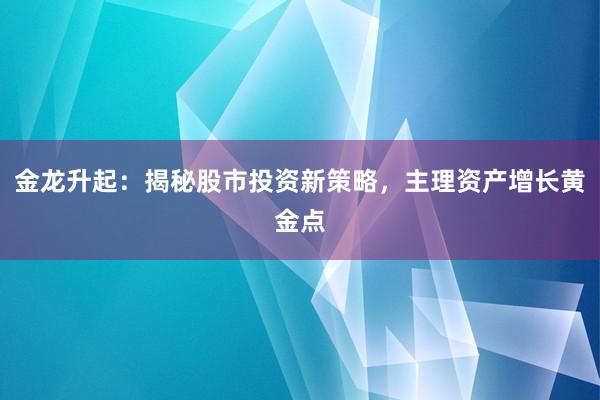 金龙升起：揭秘股市投资新策略，主理资产增长黄金点