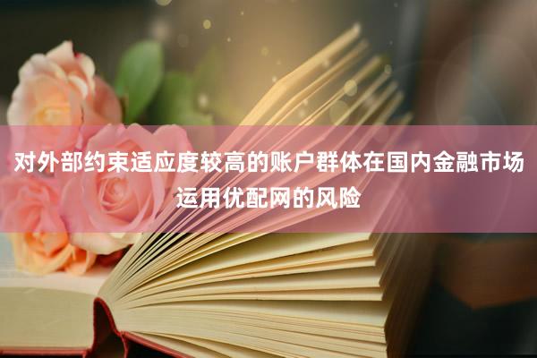 对外部约束适应度较高的账户群体在国内金融市场运用优配网的风险